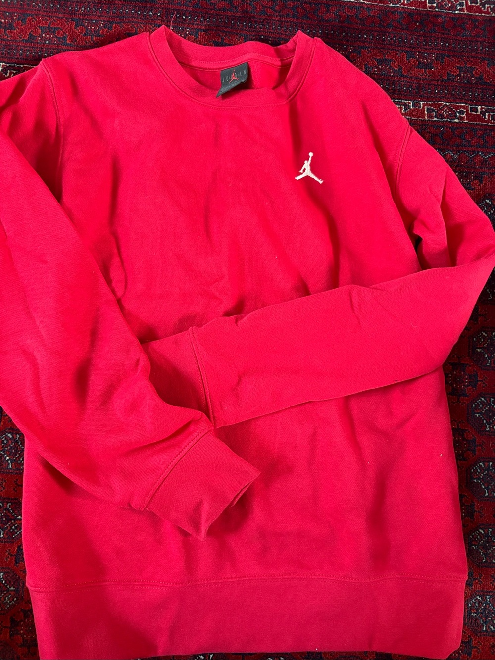 Jordan Men’s Pink-Red Crewneck Sweatshirt with Jumpman Logo